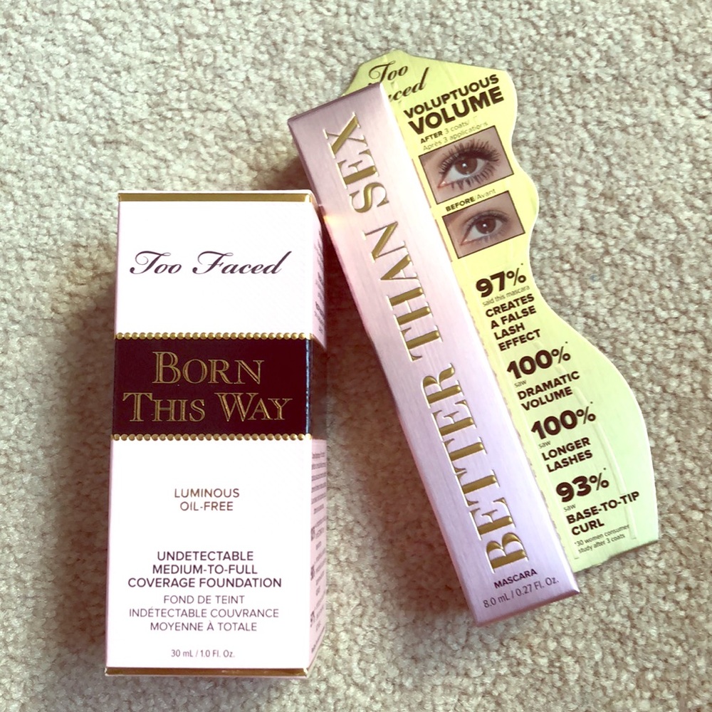 BNIB Too Faced Foundation & Mascara 🖤